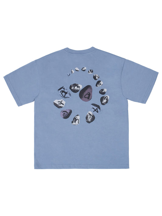 Spiral Stone T-shirt  - Blue