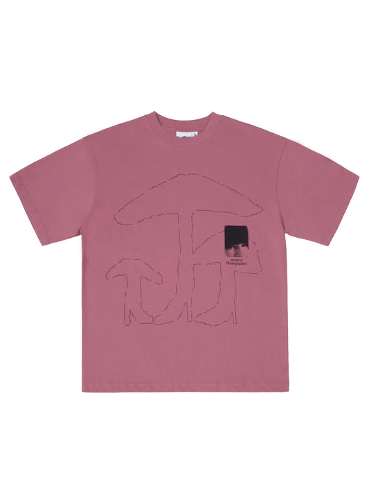 High Heel Mushroom T-shirt  - Magenta