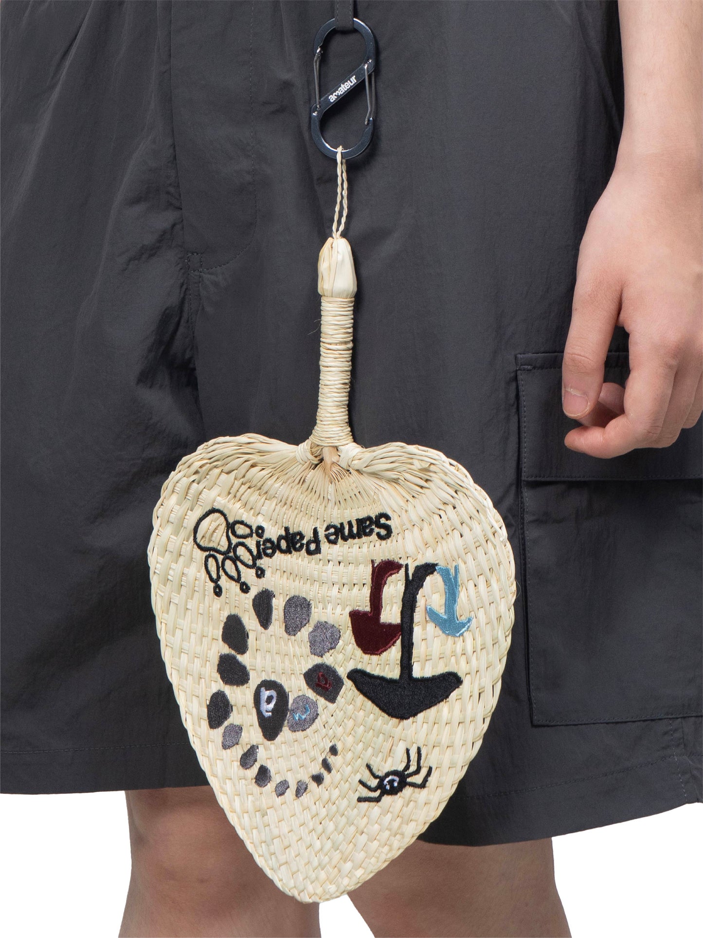 Embroidered Handcrafted Palm Leaf Fan