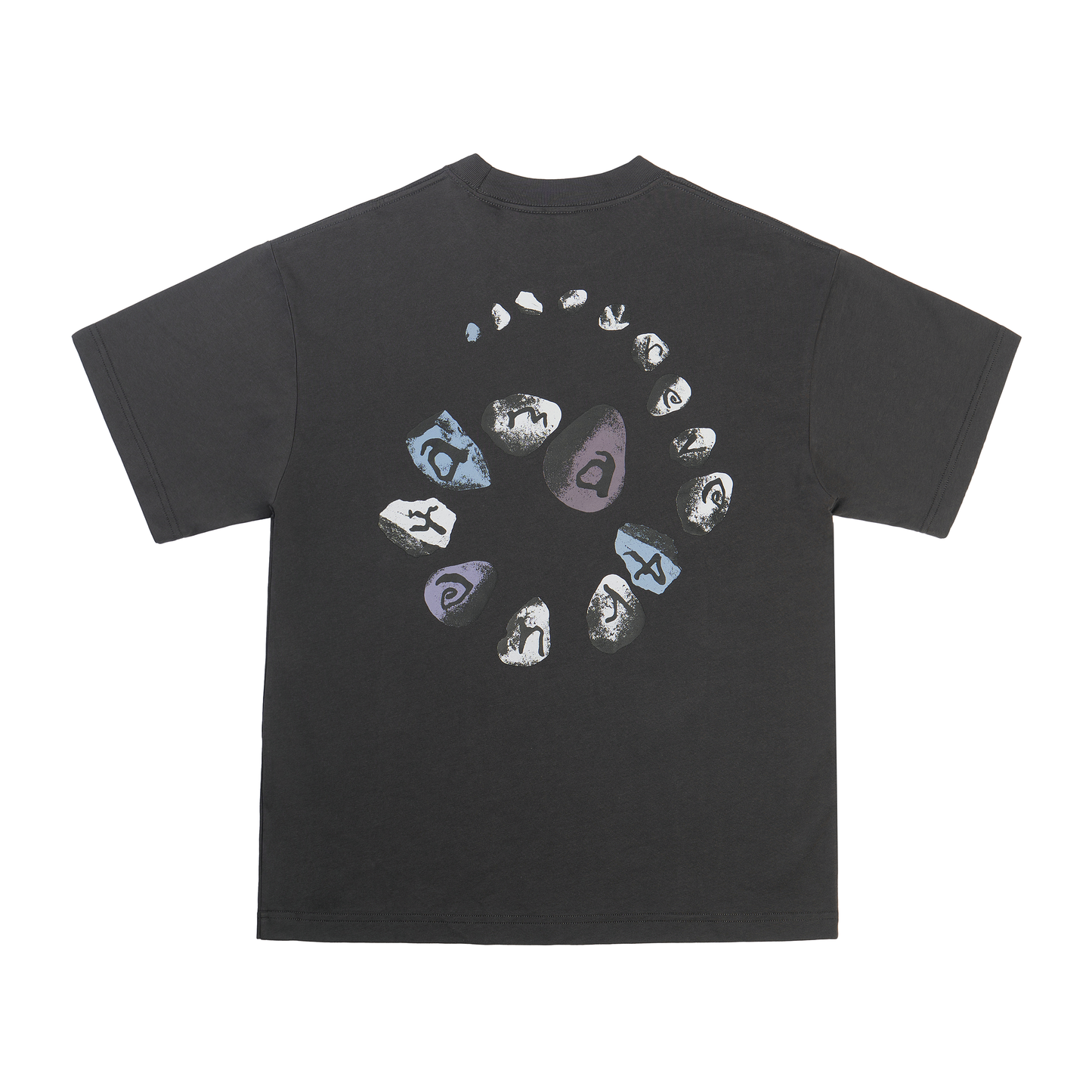 Spiral Stone T-shirt  - Charcoal