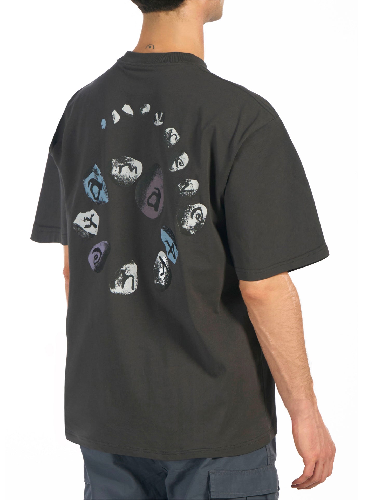 Spiral Stone T-shirt  - Charcoal