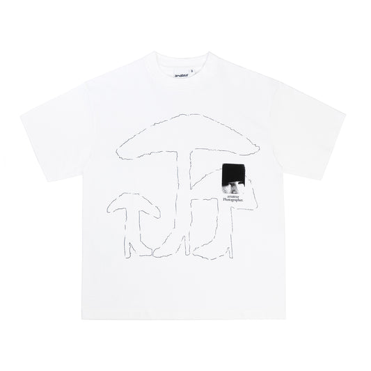 High Heel Mushroom T-shirt  - White