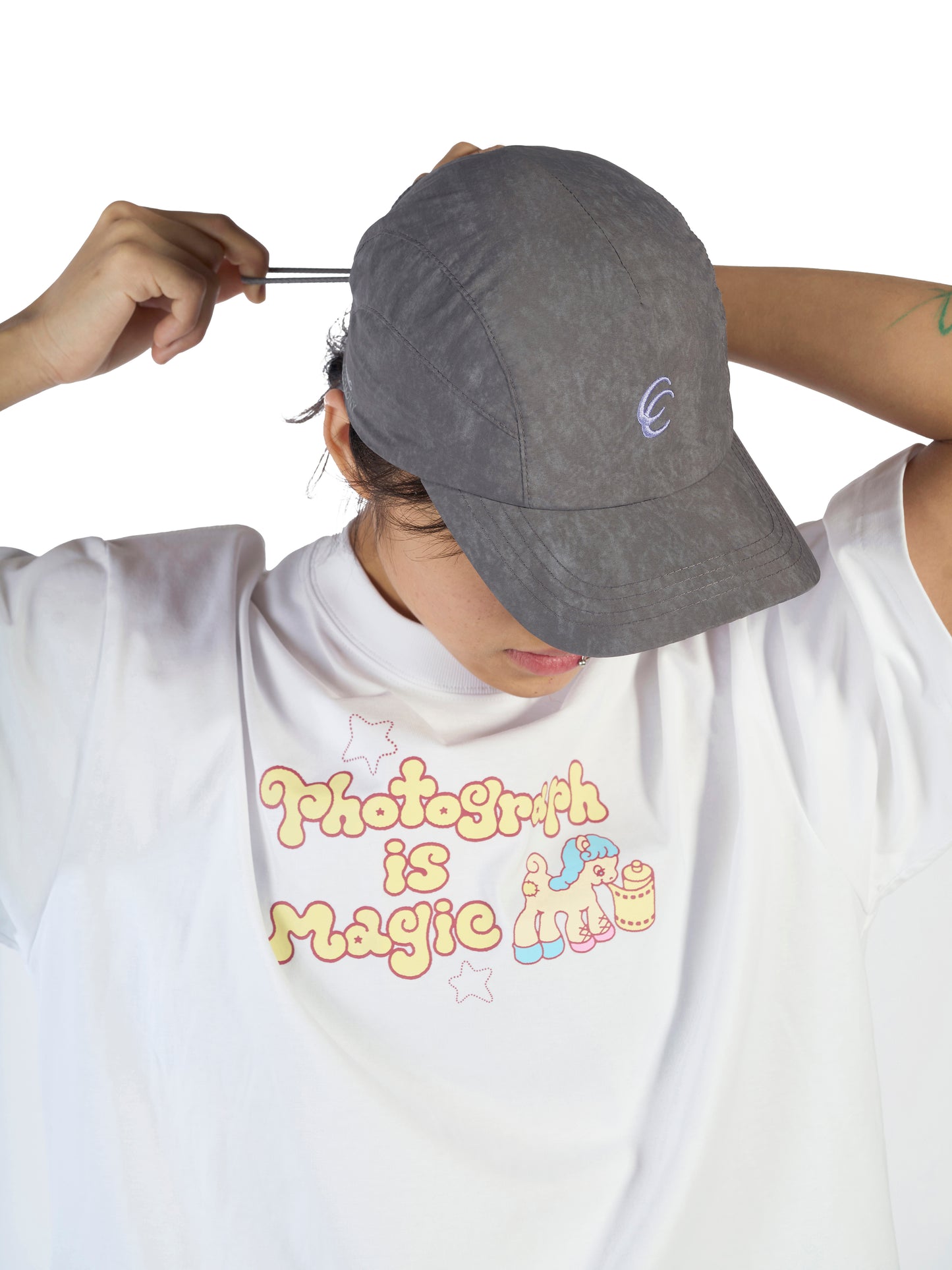 CC Nylon Paper Hat - Grey