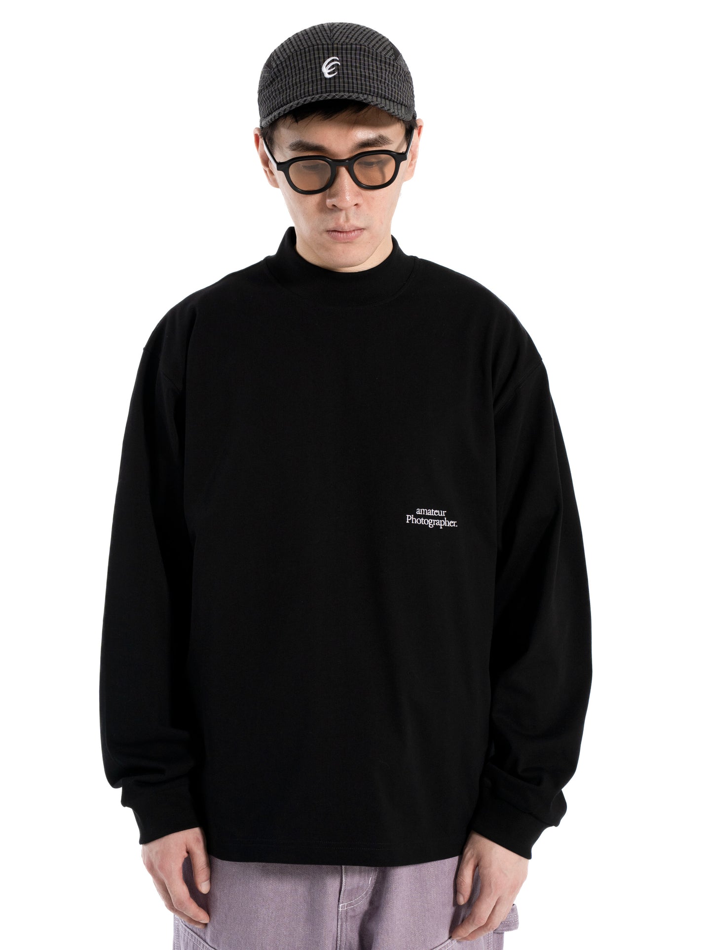 amateur Photographer Stand Collar Long Sleeve - Black