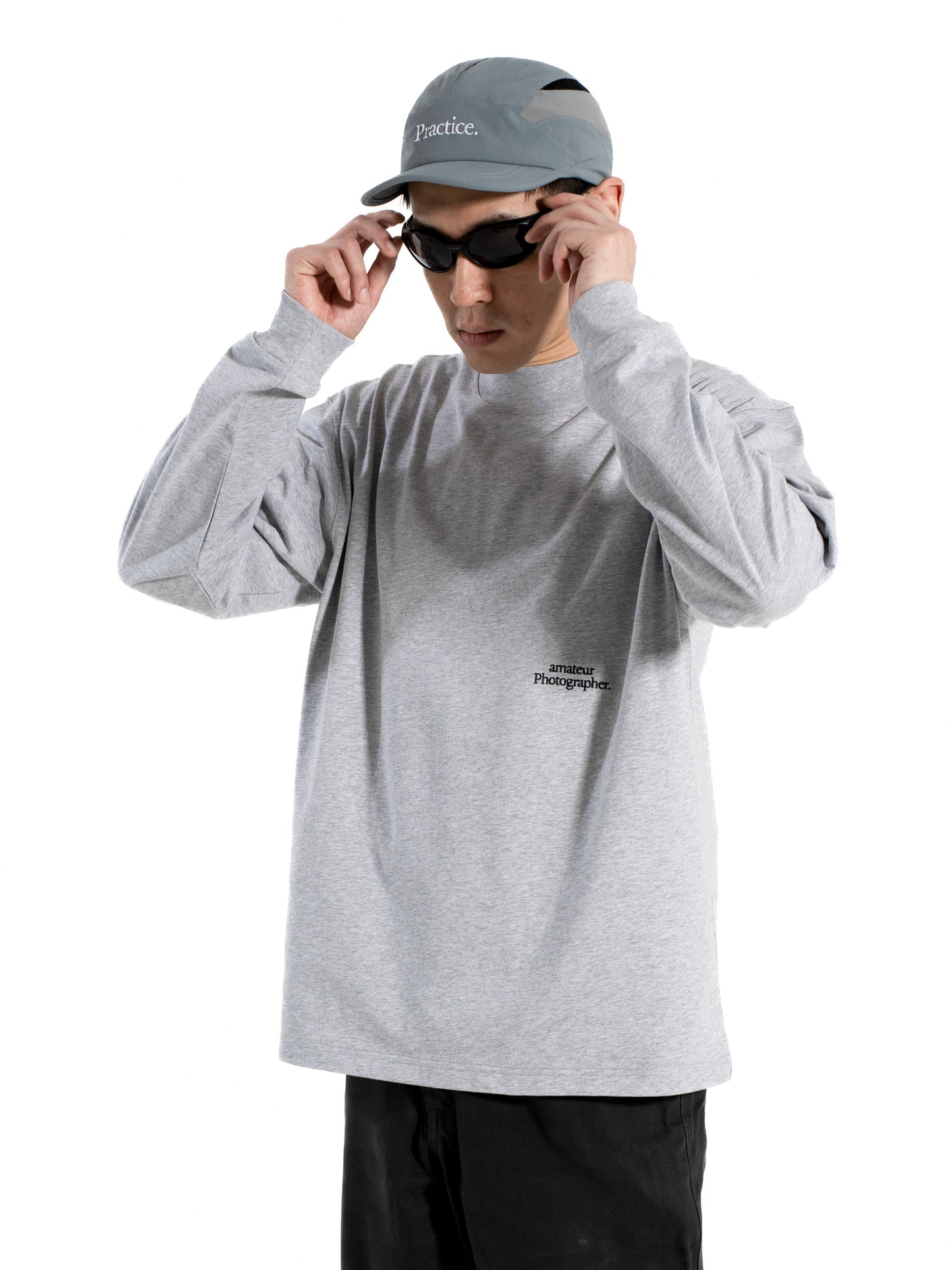 amateur Photographer Stand Collar Long Sleeve - Grey