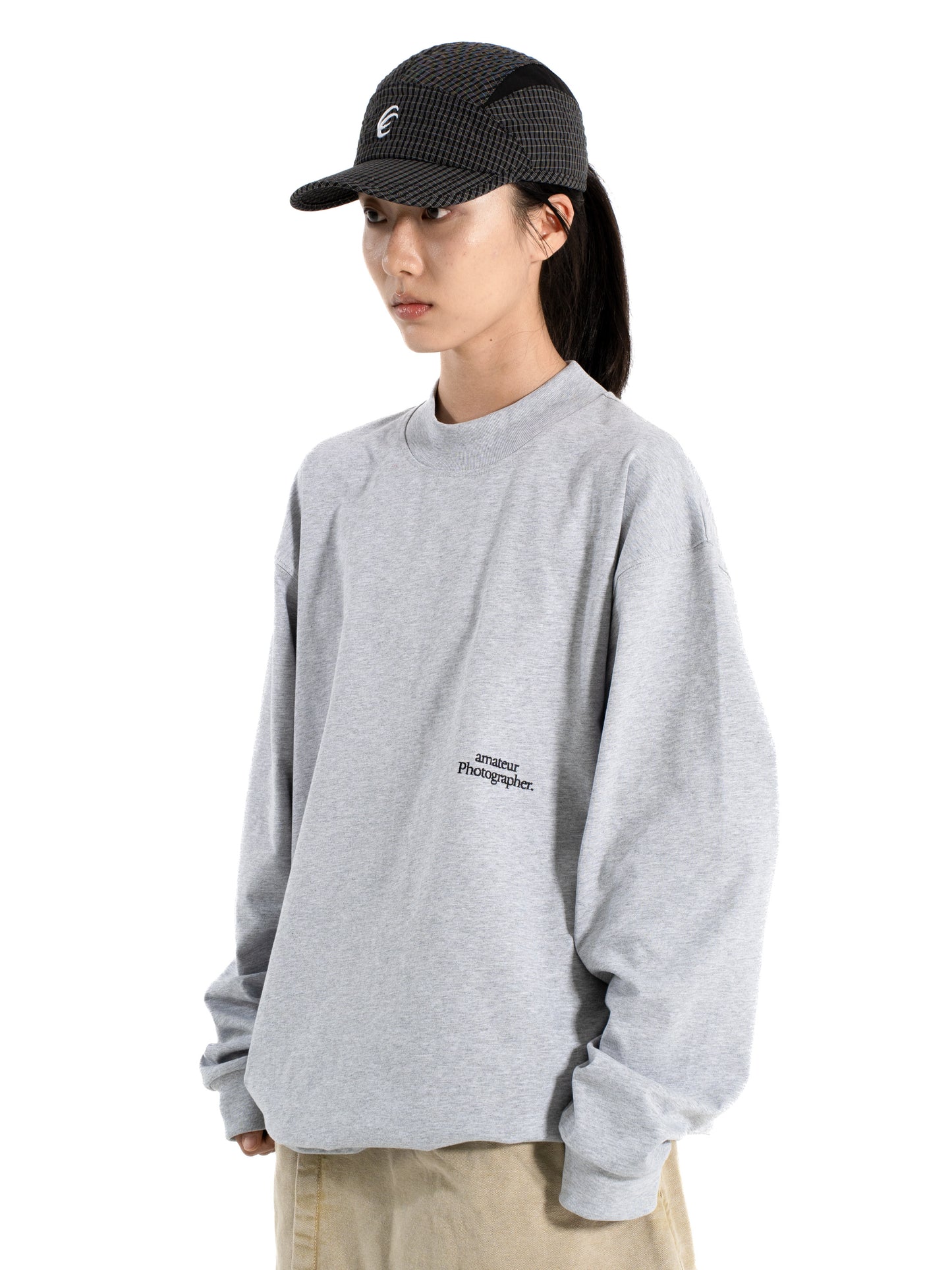 amateur Photographer Stand Collar Long Sleeve - Grey