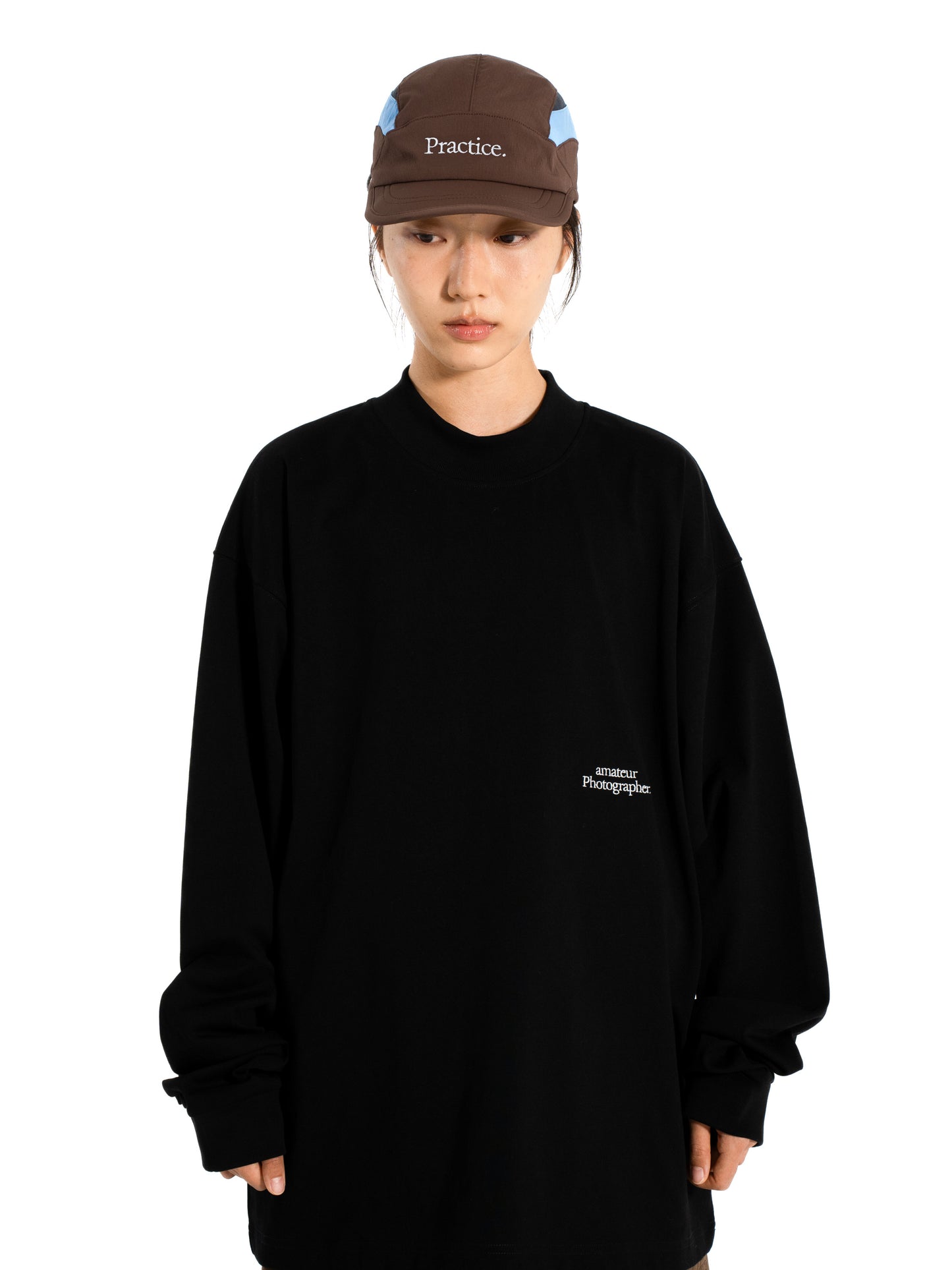 amateur Photographer Stand Collar Long Sleeve - Black