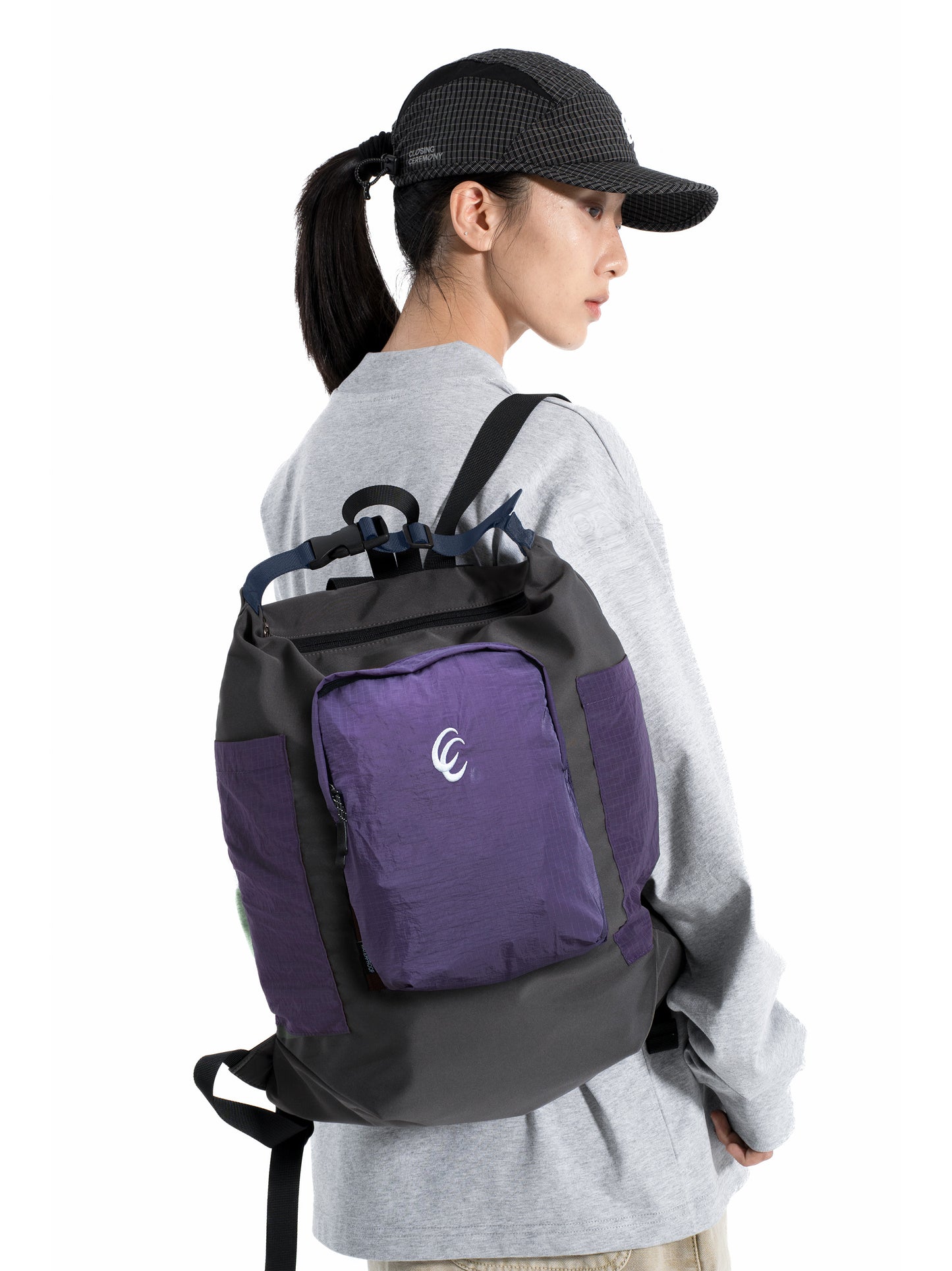 CC Nylon Waterproof Backpack - Violet