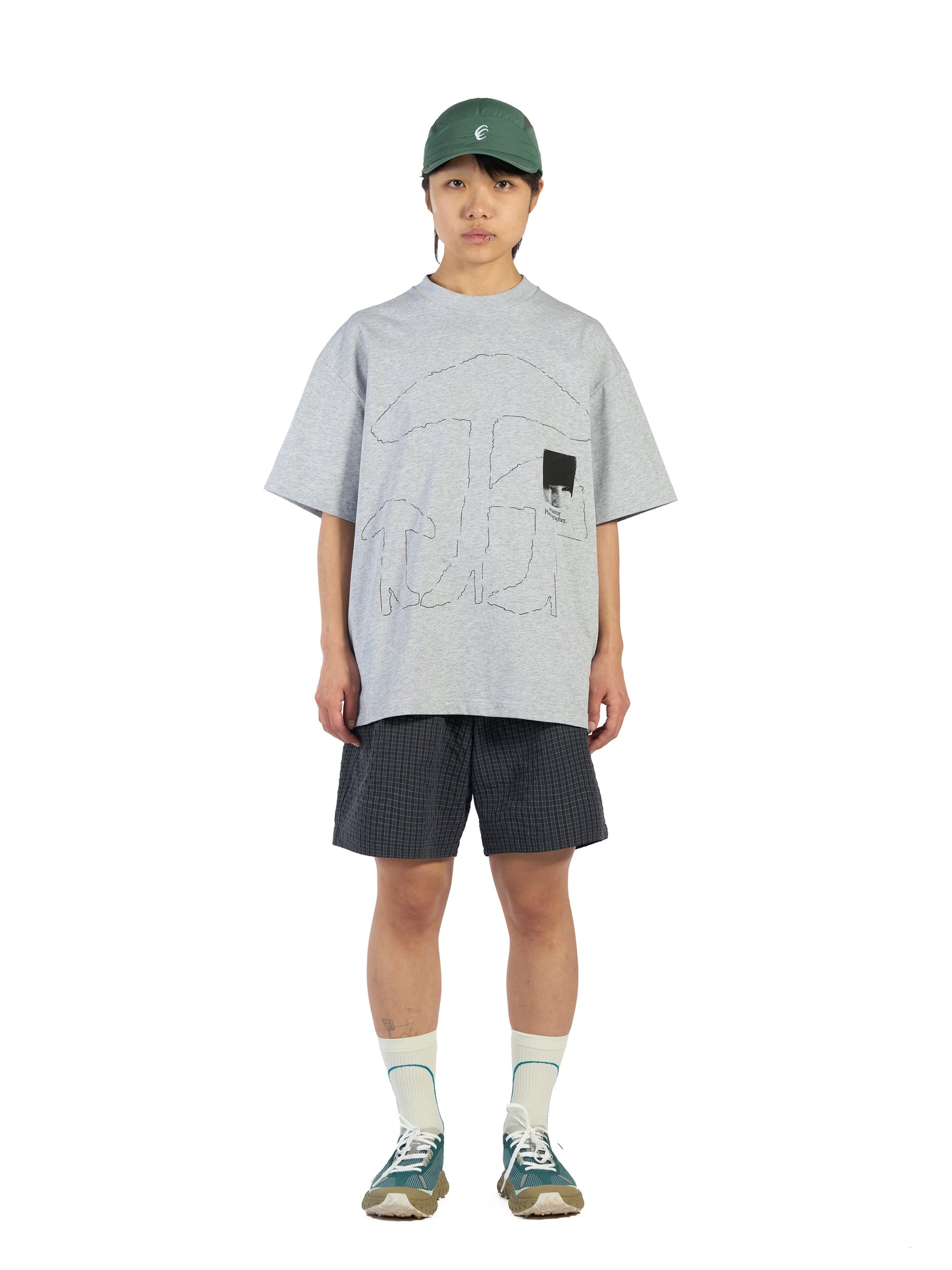 High Heel Mushroom T-shirt  - Grey