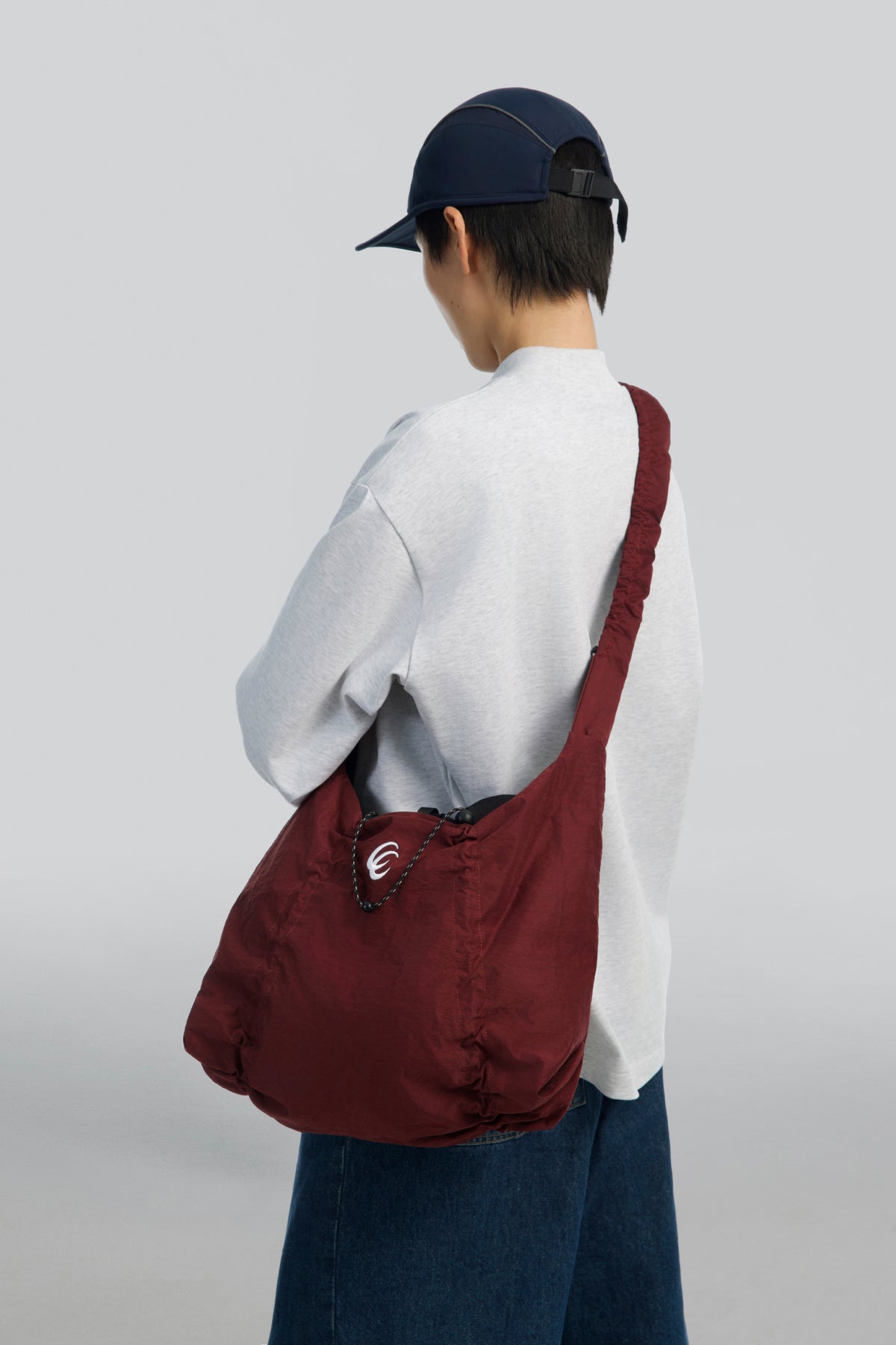 CC Nylon Drawstring Crossbody Bag