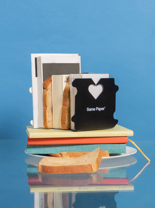 amateur Steel Bread Clip Bookend Set