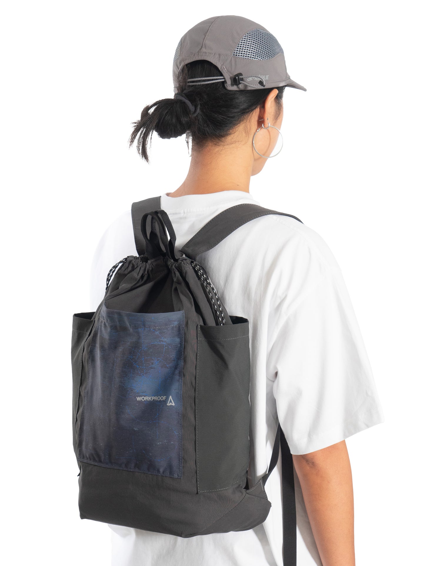 Same Paper x Han Gao Nylon Backpack Dark Grey
