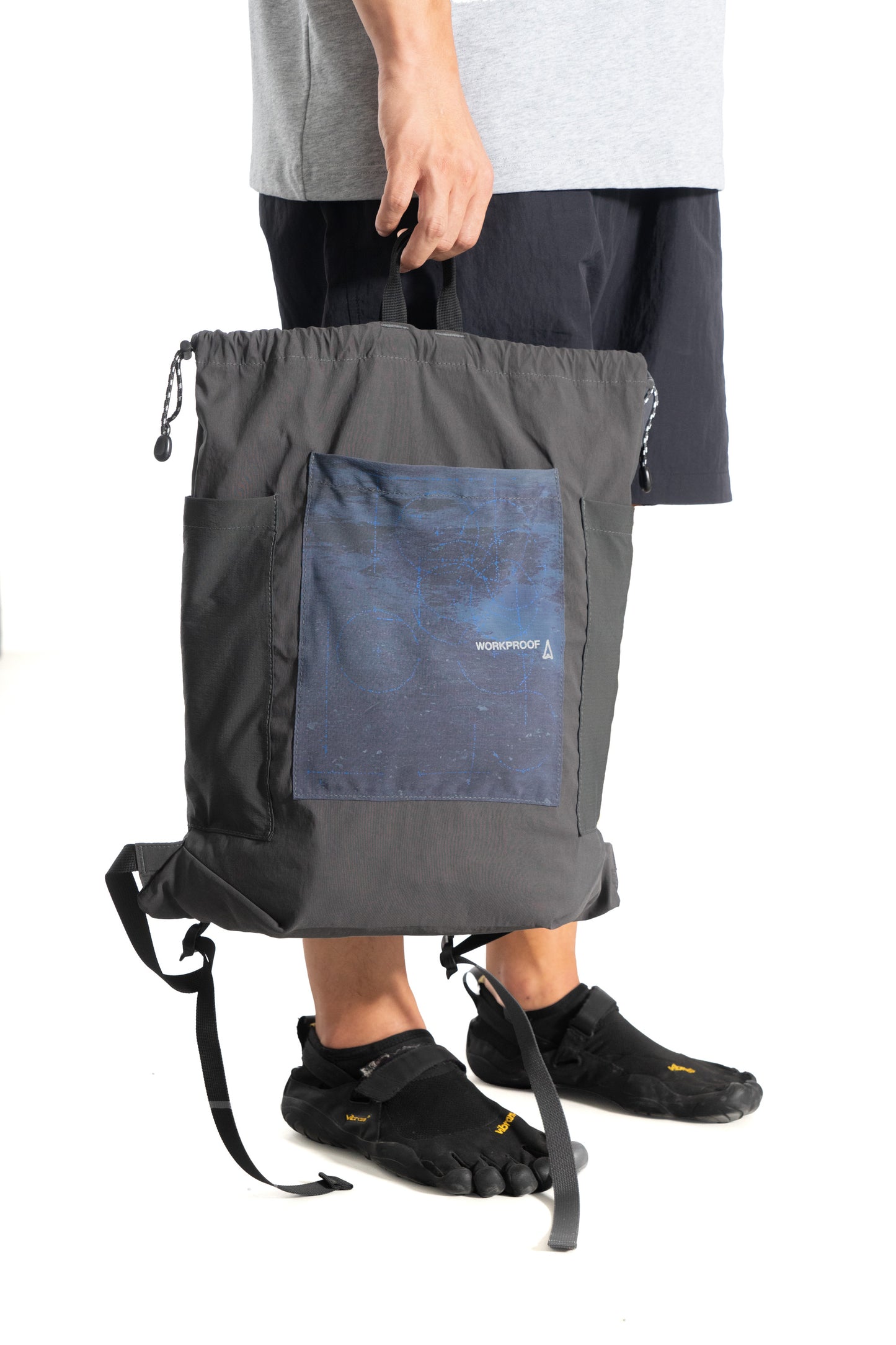 Same Paper x Han Gao Nylon Backpack Dark Grey