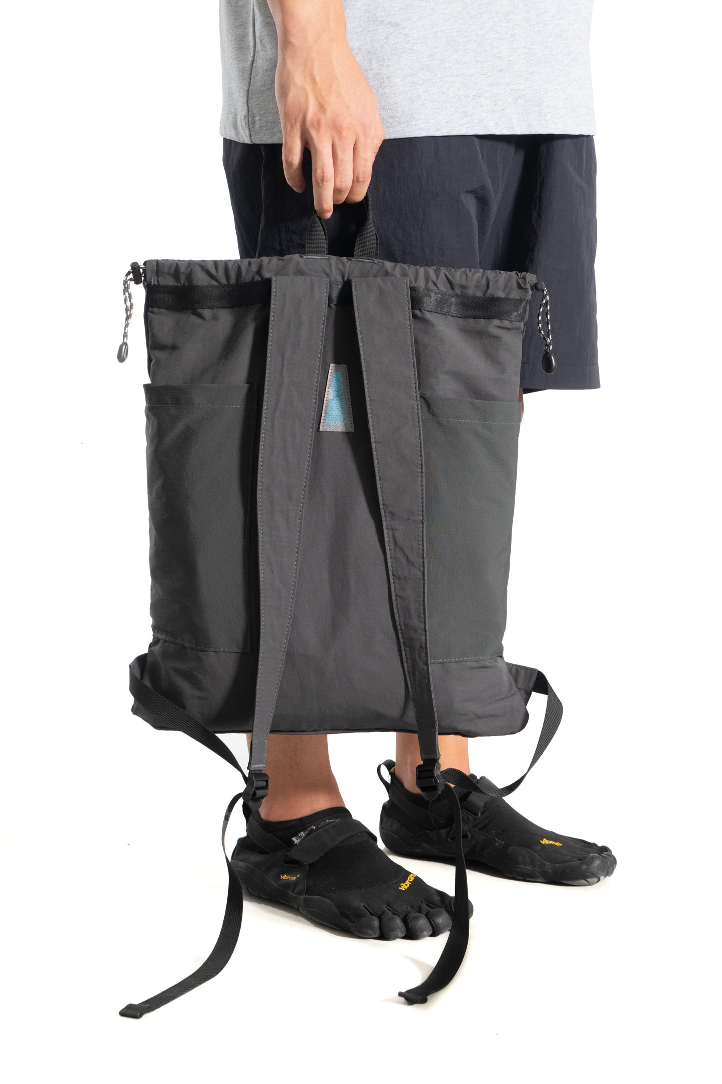 Same Paper x Han Gao Nylon Backpack Dark Grey