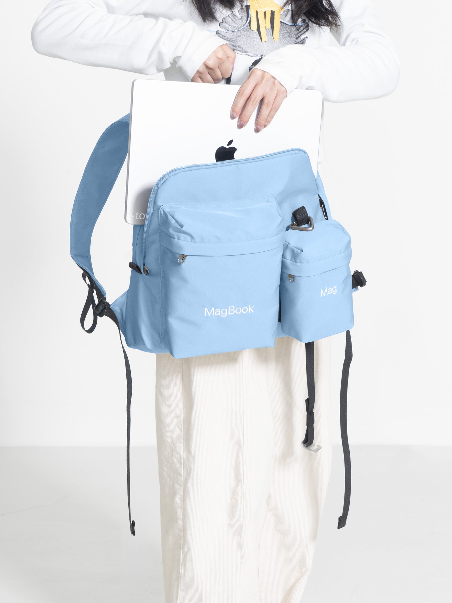 MagBook Nylon Backpack Mini - Ice Water Blue